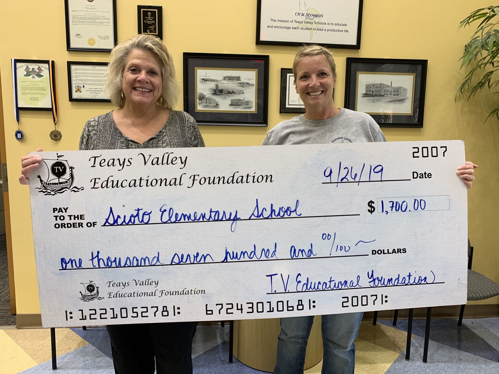 Scioto Elementary receives grant